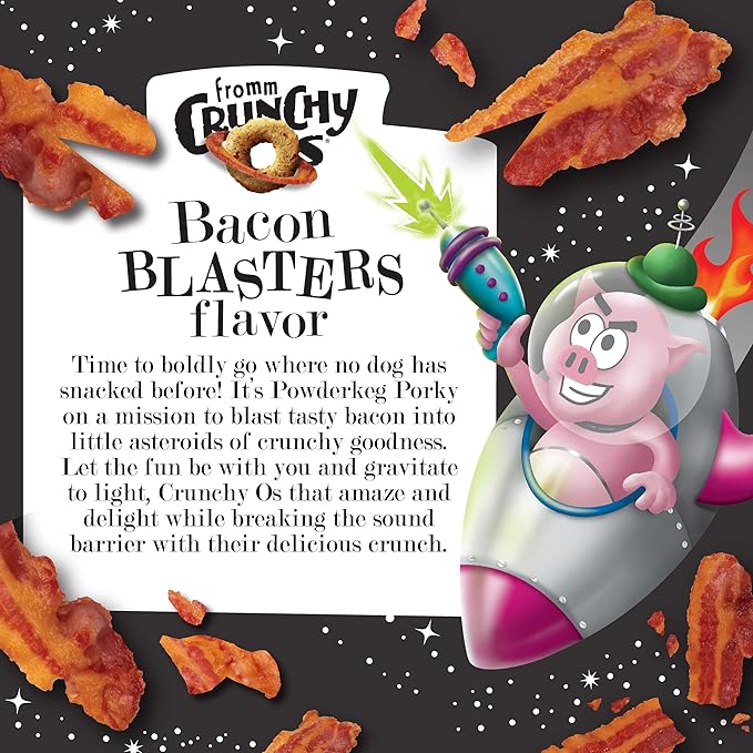 Fromm Crunchy Os Bacon Blasters Flavor Dog Treats - Premium Crunchy Dog Treats - Bacon Recipe - 26 oz