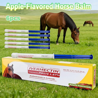 Horse Paste Apple Flavored Oral Paste Gel for Equine Use, Horse Paste Dewormer 6-Pack