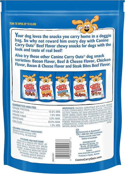 Canine Carry Outs Dog Treats, Beef Flavor, 22.5 Ounce (Pack of 4)