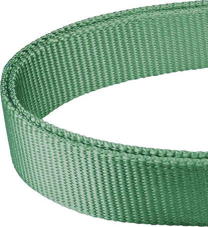 Mikivery Martingale Dog Collar Nylon Adjustable and Safety Training Metal Buckle Dogs Collars for Small Medium and Large Breed(Emerald,L)