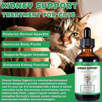 Kidney Support for Cats, Cat Kidney Treatment Support Cat Urinate Regularly, Strengthen Kidney Function,Increase Immunity, Herbal Supplement Supports Healthy Kidney Function- 2PCS