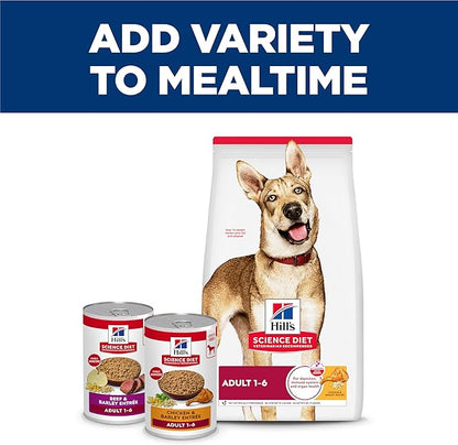 Hill's Science Diet Adult 1-6 Wet Dog Food, Chicken & Beef, 13 oz. Cans, 12-Pack