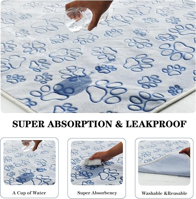 Qeils Reusable Puppy Pads, 2 Pack Washable Pee Pads for Dogs, Non Slip Wee Wee pad, Absorbent and Leakproof Training Mats for Potty, Crate, Playpen, Bed, Sofa, 28"x 42"