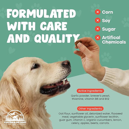 COLORADO DOG 100% Natural Flea & Tick Prevention for Dogs, Chewable – Made in USA Bacon Flavor Soft Chews – Dog Flea & Tick Treatment Control – Oral Pill Repellent Alternative for All Breeds (120 Ct)