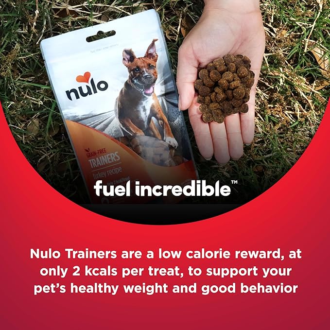 Nulo Trainers Turkey Recipe Grain-Free Low-Calorie Healthy Dog & Puppy Training Treats, 16 Ounce Pouch