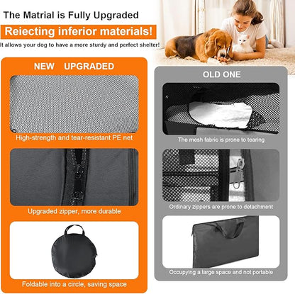Portable cat playpen, 2-in-1 Dog playpen Indoor, Puppy Dog Play Pen for Indoors, cat cage Crate for Dogs Indoor, Independently Usable cat Tents for Indoor Cats, Collapsible pet playpen(Large)