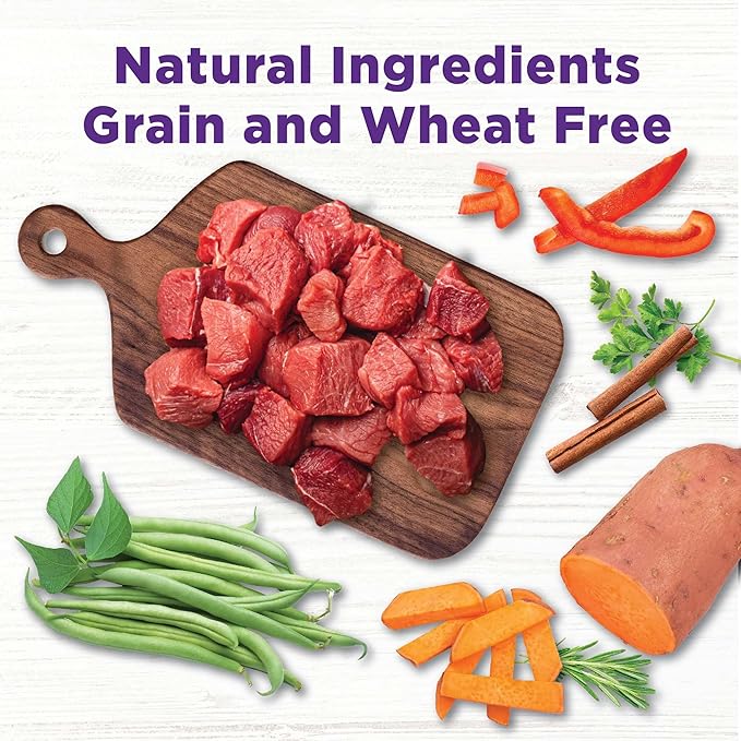 Wellness Bowl Boosters Hearty Topper Wet Dog Food for Small, Medium, and Large Breeds, Grain Free, Natural, Beef and Green Beans Recipe, 5.5 oz, Pack of 12
