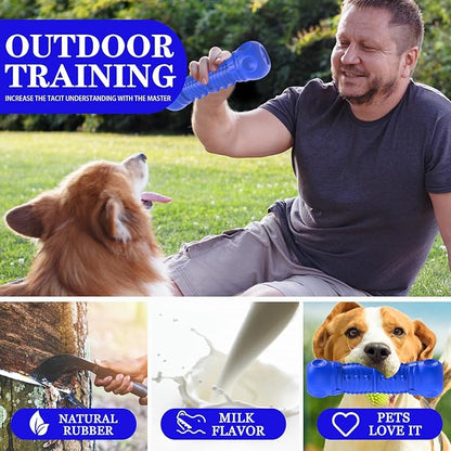 ZIKATON Dog Squeaky Toys for Aggressive Chewers, Durable Chew Toys for Large Medium Breed Dog, Tough Dogs Toys with Natural Rubber