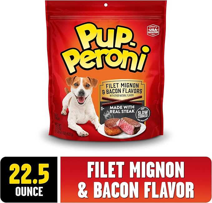 Pup-Peroni Filet Mignon & Bacon Flavor Dog Treats, 22.5 Oz. Bag
