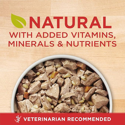 Purina ONE Natural High Protein Dog Food, Tender Cuts in Gravy Chicken and Brown Rice Entrée - 13 Ounce (Pack of 12)