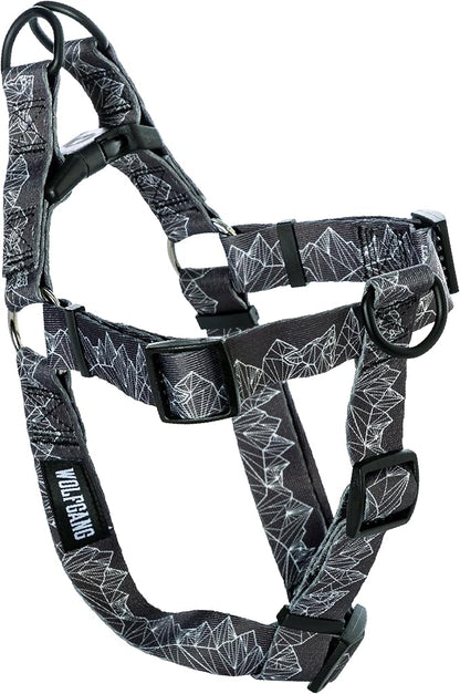 Wolfgang Heavy Duty Adjustable Dog Harness, Pull-Tested to Over 800 lbs for Walking & Training, WolfMountain Print, Small