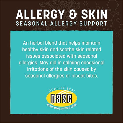 Earth Animal Apothecary Liquid Supplement - Allergy & Skin Herbal Remedies for Dogs & Cats - 2 fl oz