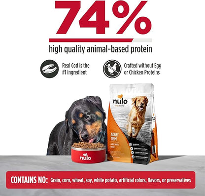 Nulo FreeStyle Adult Trim Dry Dog Food - High Protein Grain Free Dog Food for Healthy Weight Management, Natural Kibble with Probiotics, L-Carnitine and Fiber for Small, Medium, Large Breeds, 6lb Bag