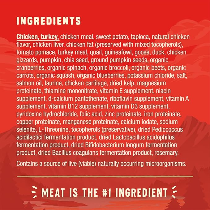 Stella & Chewy's Wild Red Raw Blend Kibble - Premium Freeze-Dried Raw Coated Dog Food - Perfect For Picky Eaters - High Protein Grain Free with 6 Poultry Sources - 21lb Bag