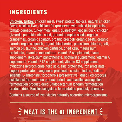 Stella & Chewy's Wild Red Raw Blend Kibble - Premium Freeze-Dried Raw Coated Dog Food - Perfect For Picky Eaters - High Protein Grain Free with 6 Poultry Sources - 21lb Bag