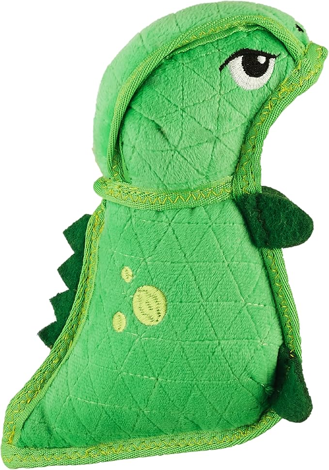 Outward Hound Xtreme Seamz Dino Squeaky Plush Dog Toy - Reinforced Dense Stuffing Plush Toy