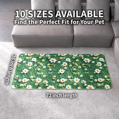 Washable Pee Pads for Dogs, Reusable Puppy Potty Training Pads, Ultra-Absorbent Thick Waterproof Leak-Proof Non-Slip Pads & Mat for Crate, Playpen, Floor, Whelping & Housebreaking , 2 Pack 36"x72"