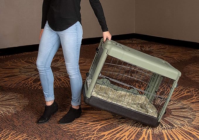 Pet Gear “The Other Door” 4 Door Steel Crate for Dogs/Cats with Garage-Style Door, Includes Plush Bed + Travel Bag, No Tools Required, 3 Models, 3 Colors