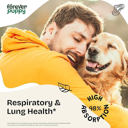 Forever Puppy Mullein Tincture for Dogs - Respiratory Health Support - Canine Mullein Drops for Lungs - Dog Food Supplements and Vitamins - All Breeds & Sizes - Sugar & Alcohol-Free - 2 fl oz
