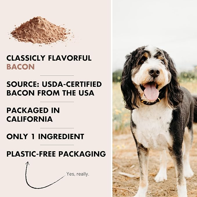 Durango Bacon Dog Food Topper, Savory Bacon Dog Food Topper for Dry Food, Protein Dried Mixer, High-Value Treat Style Meal Enhancer for Picky Dogs, 120+ Servings