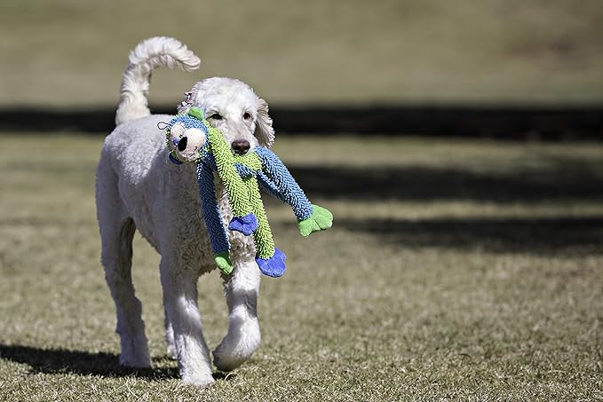 Multipet International DMP37812 Multicrew Monkey Plush Dog Toy, 17-Inch, Colors Vary, Assorted