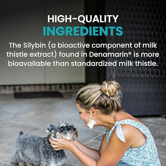 Nutramax Denamarin for Medium Dogs, Liver Health Supplement with S-adenosylmethionine (SAMe) plus Silybin, Liver Support for Dogs, Coated Tablets, 30 Count