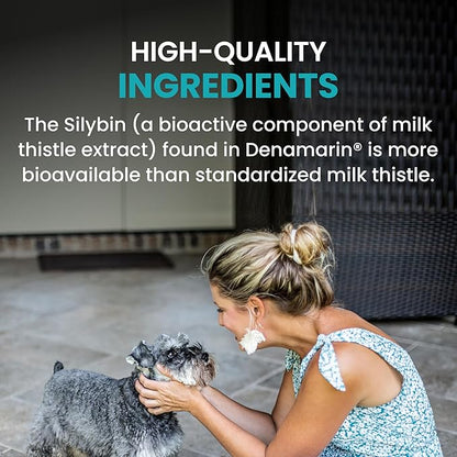 Nutramax Denamarin for Medium Dogs, Liver Health Supplement with S-adenosylmethionine (SAMe) plus Silybin, Liver Support for Dogs, Coated Tablets, 30 Count