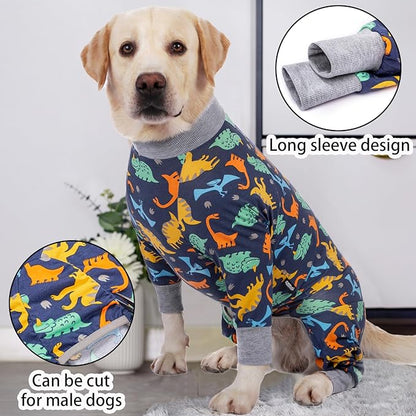 Dog Surgery Recovery Suit Onesies for Large Dogs Spayed Recovery Suit Cone Alternative After Surgery Abdominal Wounds Protector Dog Bodysuit for Medium Large Dogs Pajamas