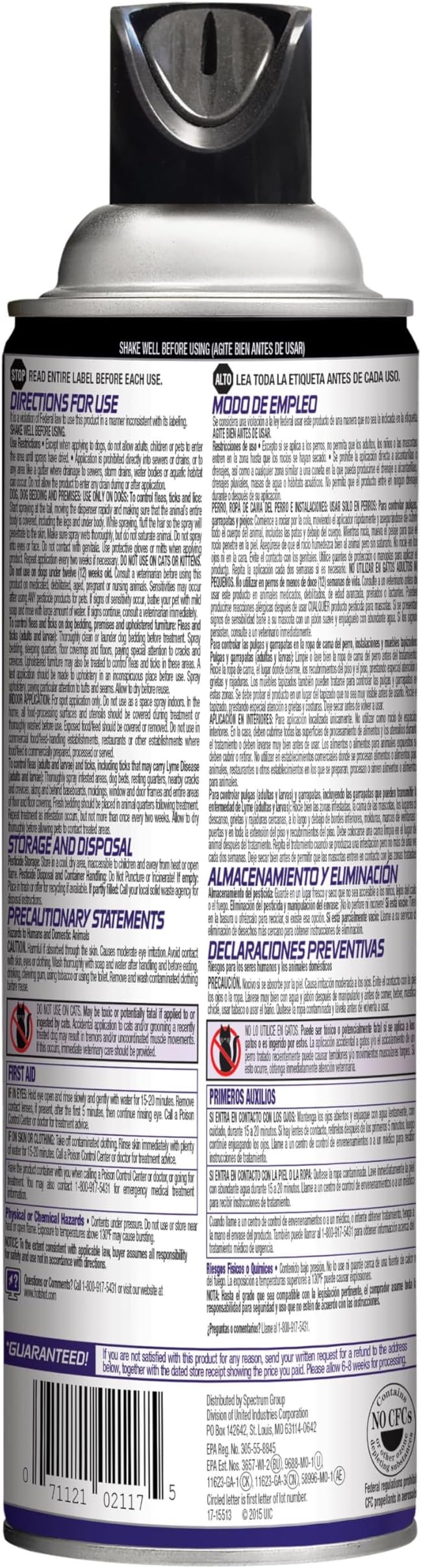 Hot Shot Flea, Tick & Lice Killer with Odor Neutralizer (Aerosol)(Pack of 6)