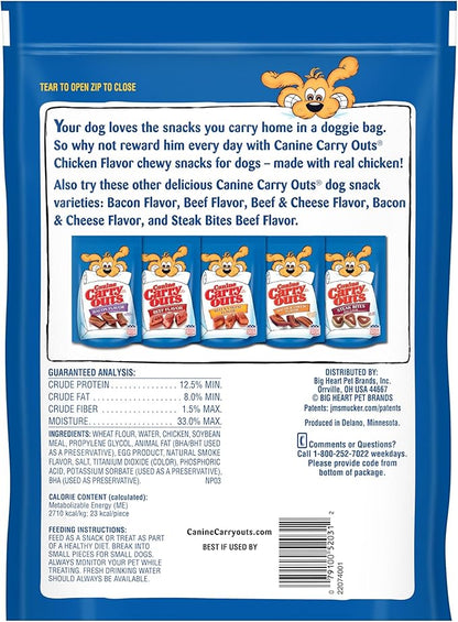 Canine Carry Outs Dog Treats, Chicken Flavor, 22.5 Ounce (Pack of 4), Made with Real Chicken
