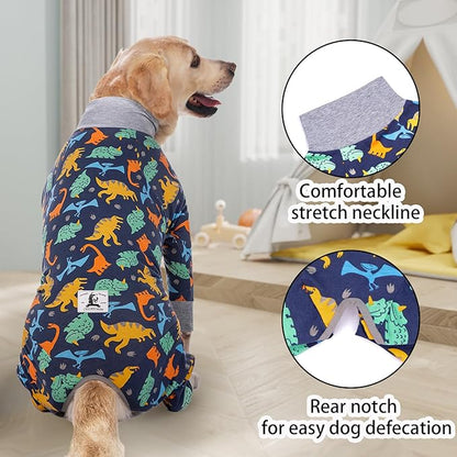 Dog Surgery Recovery Suit Onesies for Large Dogs Spayed Recovery Suit Cone Alternative After Surgery Abdominal Wounds Protector Dog Bodysuit for Medium Large Dogs Pajamas