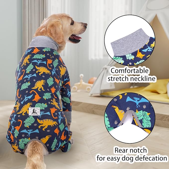 Dog Surgery Recovery Suit Onesies for Large Dogs Spayed Recovery Suit Cone Alternative After Surgery Abdominal Wounds Protector Dog Bodysuit for Medium Large Dogs Pajamas