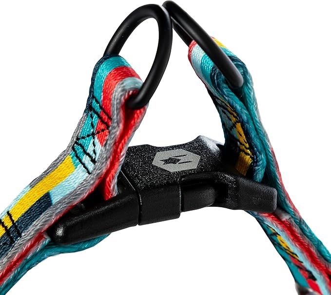 Wolfgang Heavy Duty Adjustable Dog Harness, Pull-Tested for Walking & Training, Mixtape Print, Large