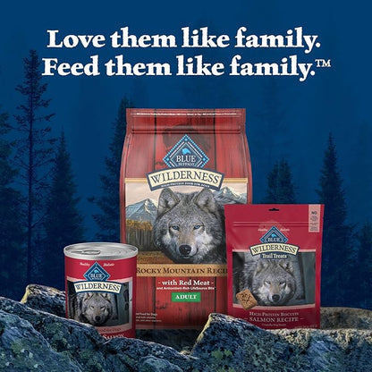 Blue Buffalo Wilderness Adult Wet Dog Food,High-Protein & Grain-Free,Made with Natural Ingredients,Salmon & Chicken Grill,12.5-oz. Cans,(Pack of 24)