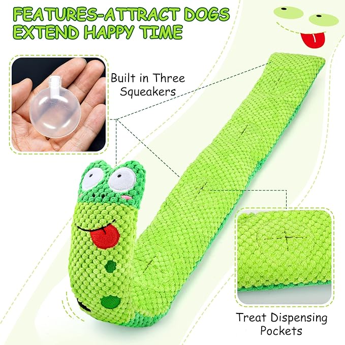 Letsmeet Squeak Dog Toys for Stress Release & Boredom Relief, Dog Puzzle IQ Training, Snuffle Foraging Instinct Training - Suitable for Small, Medium & Large Dogs