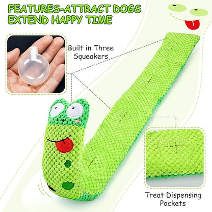 Letsmeet Squeak Dog Toys for Stress Release & Boredom Relief, Dog Puzzle IQ Training, Snuffle Foraging Instinct Training - Suitable for Small, Medium & Large Dogs