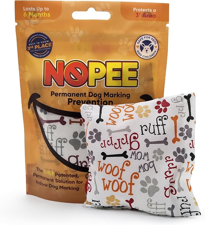 Dog Marking Prevention Product – Dog Pee Deterrent Indoor – Puppy Potty Training Aids– Long-Lasting Pee Stopper Bag, Pet & Child Safe, No Sprays, 6 Months Protection - White Woof