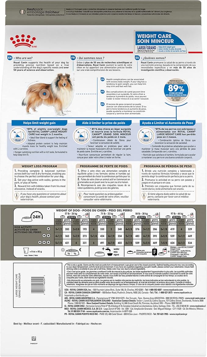 Royal Canin Canine Care Nutrition Large Weight Care Adult Dry Dog Food, 30 lb Bag
