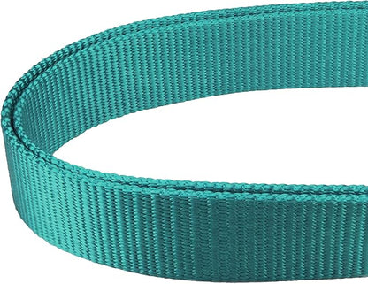 Mikivery Martingale Dog Collar Nylon Adjustable and Safety Training Colourful Comfortable Metal Buckle Pet Collars for Small Medium and Large Dogs(Teal,M)