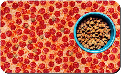 Dog Food Mats for Floors Waterproof Mat for Cat Food and Water Bowls - Absorbent Quick Dry Non Slip Mat for Pet Feeding