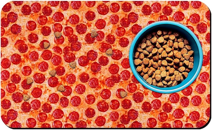 Dog Food Mats for Floors Waterproof Mat for Cat Food and Water Bowls - Absorbent Quick Dry Non Slip Mat for Pet Feeding