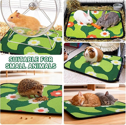 Qeils Reusable Puppy Pads for Small Dogs, Washable Pee Pads with Non-Slip , Absorbent Leakproof Mat for Crates, Playpens, Pet Beds & Whelping, Indoor Potty Training Grass Green, 16"x12", 4 Pack