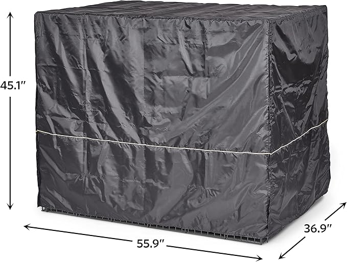 MidWest Homes for Pets XXL Dog Crate Cover, Black Polyester Privacy Kennel Cover Fits Most Giant 54-Inch Crates, Machine Washable, Reduces Barking & Chewing