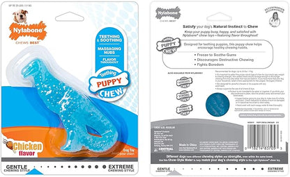 Nylabone New Puppy Starter Kit, 5 Chew Toys and 1 Natural Treat for Puppies, Multi Color, Bacon & Chicken Flavor, Small Dogs - Up to 25 lbs., 6 Pack