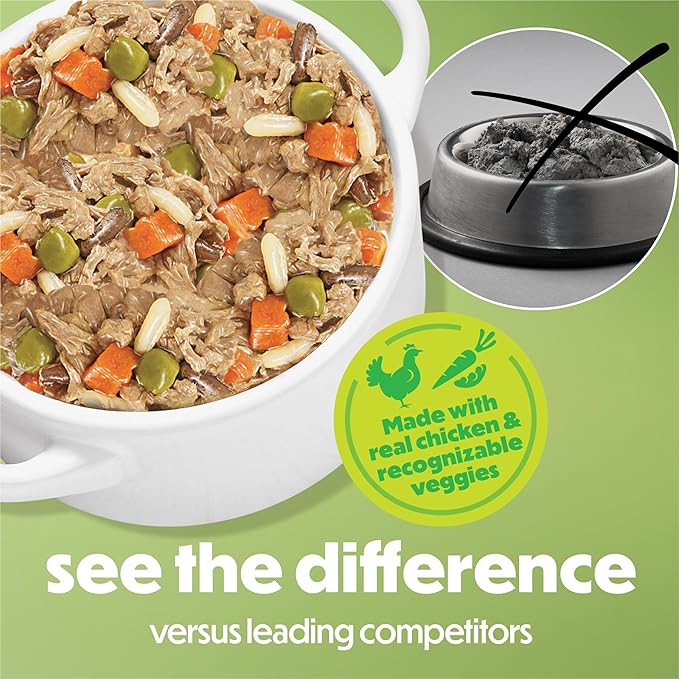 Purina Beneful Freshly Prepared Blends Wet Dog Food With Chicken, Carrots, Peas and Wild Rice - (Pack of 8) 10 oz. Tubs