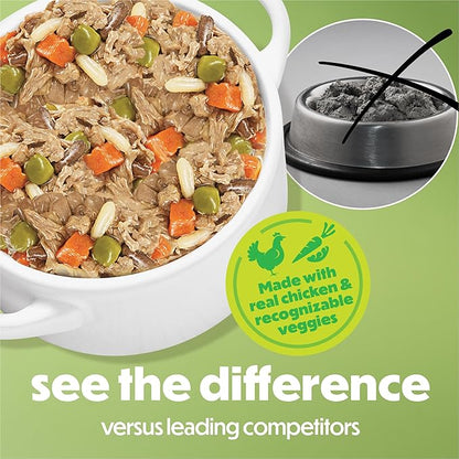 Purina Beneful Freshly Prepared Blends Wet Dog Food With Chicken, Carrots, Peas and Wild Rice - (Pack of 8) 10 oz. Tubs