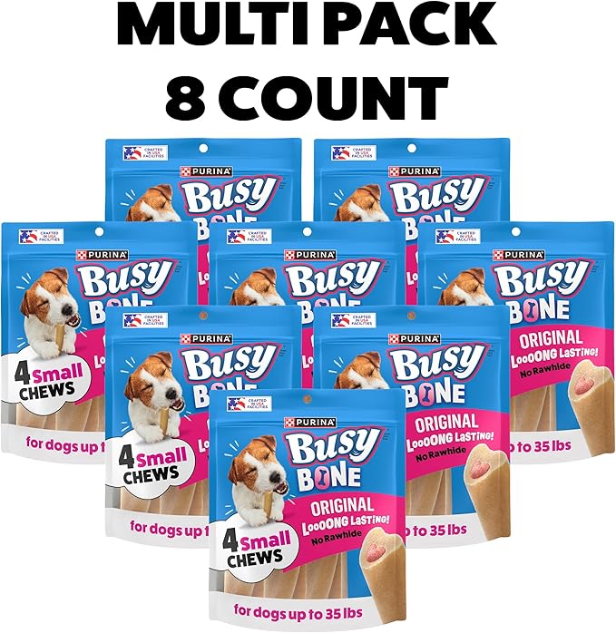 Busy Purina Busy Made in USA Facilities Small Breed Dog Bones; Mini - (8) 4 ct. Pouches