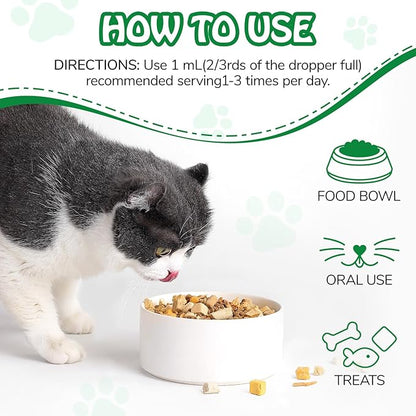 Antibiotics for Cats, Cat Antibiotics for Infections, Supports Immune & Cats Allergy Itch Relief, Health Supplies cat UTI Cat Multivitamin, 60ML