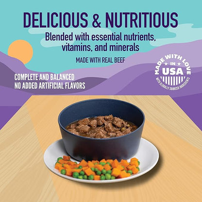 A Strong Heart Wet Dog Food, Country Stew - 22 oz Cans (Pack of 12), Made in The USA with Real Beef, Carrots & Peas