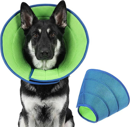 Soft Cone Collar for Dogs (Size M), Adjustable Breathable E-Collar for Mild Care, Fits Neck 11.8-15in (30-38cm), Post-Surgery Recovery for Small to Medium Dogs